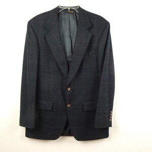 Bill Blass Wool Sport Jacket Men's Size 42 Blue Gray USA Professional READ DESCR